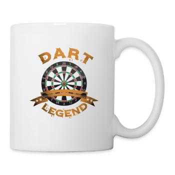 Dart board with darts - Mug - white - Right