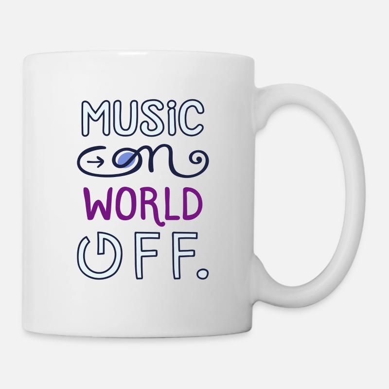 Musique sur World off - Mug blanc - blanc