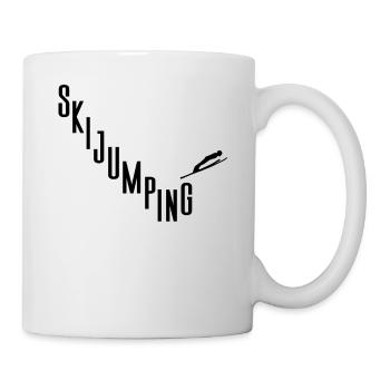 Ski jumping hill ski jumper - black - Mug - white - Right