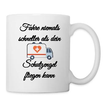 Rettungsdienst Arbeit Rettungssanitäter Sanitäter - Tasse - Weiß - Rechts