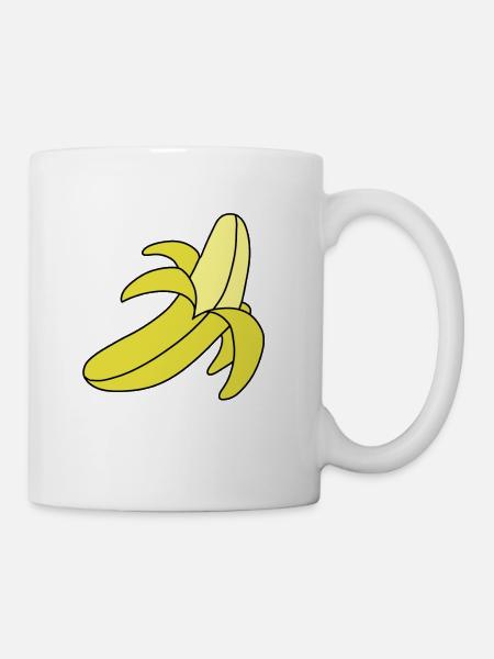 banana yellow - Mug - white
