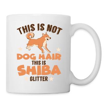 Shiba Inu glitter Akita dog holder - Mug - white - Right