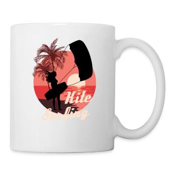 Kite Girl - Kitesurf - Kiteboard - Mug blanc - blanc - Droite