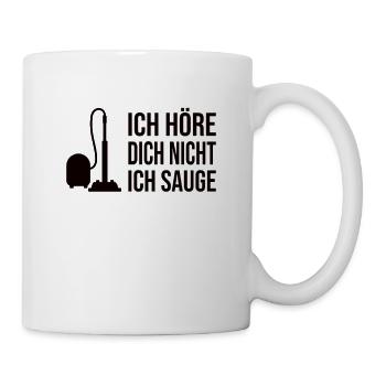 Putzfrau Reinigungskraft Putzhilfe Geschenk Lustig - Tasse - Weiß - Rechts