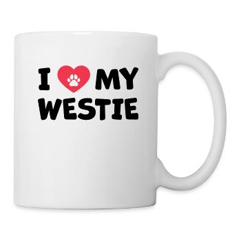 I love my Westie White Highland Terrier gift - Mug - white - Right