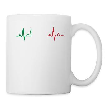 Italy heartbeat EKG pulse Italy - Mug - white - Right