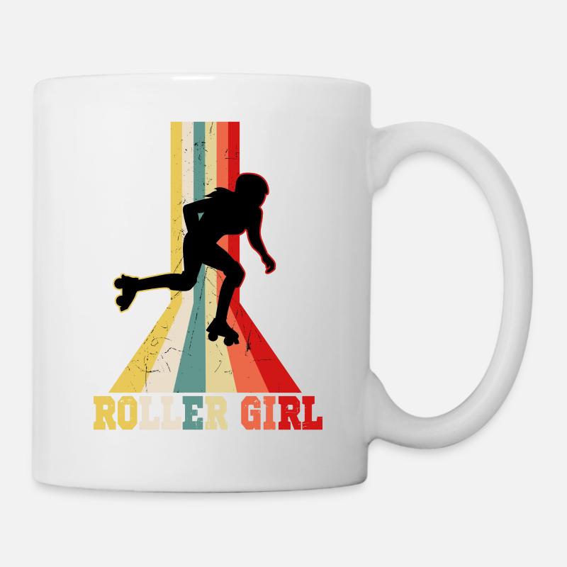 patins à roulettes - Mug blanc - blanc