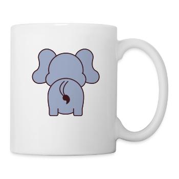 Eléphant - Mug blanc - blanc - Droite
