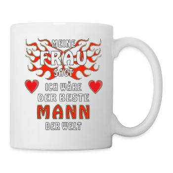 ICH WÄRE DER BESTE MANN DER WELT - Tasse - Weiß - Rechts