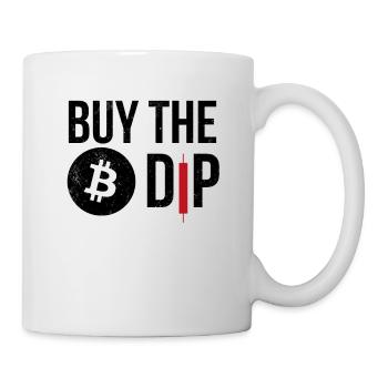 Kaufen Sie den Bitcoin Dip - Lustiger HODLER BTC Crypto Bull - Tasse - Weiß - Rechts