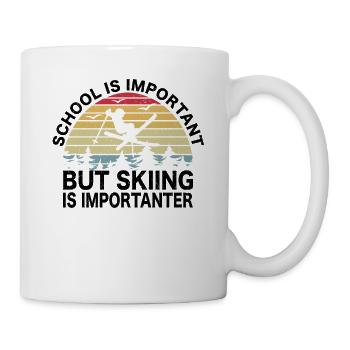 Schoolchildren Freestyle Skier Ski Gift - Mug - white - Right