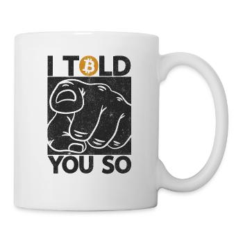 Je vous ai dit BTC Bitcoin cadeau drôle - Mug blanc - blanc - Droite