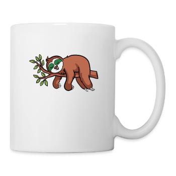 ich atme produktiver wird es heute nicht Faultier - Tasse - Weiß - Rechts
