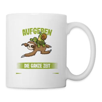 Nicht aufgeben nur die ganze Zeit Fluchen - Läufer - Tasse - Weiß - Rechts