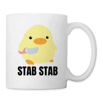Rod duck with knife meme chick goose gift idea - Mug - white - Right