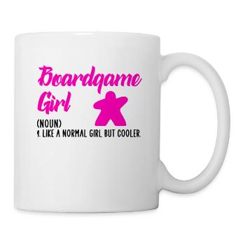 boardgame girl - Tasse - Weiß - Rechts