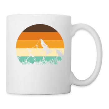 Wanderung in Natur und Berge Geschenk - Tasse - Weiß - Rechts