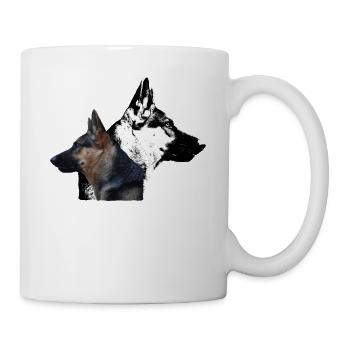 German shepherd dog head canine walker dog - Mug - white - Right