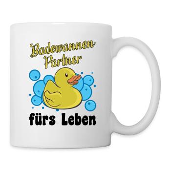 Badewannen Partner Gummiente Badeente Gelbe Ente - Tasse - Weiß - Rechts