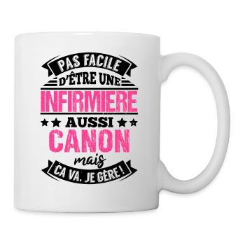 Métier Infirmière cadeau drôle original hôpital - Mug blanc - blanc - Droite