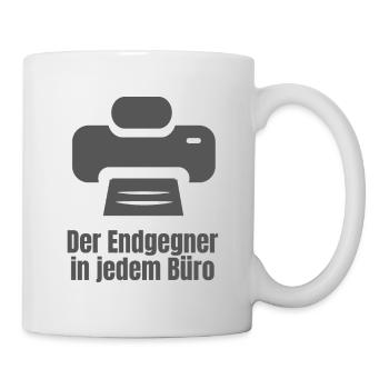 Der Endgegner in jedem Büro - Tasse - Weiß - Rechts