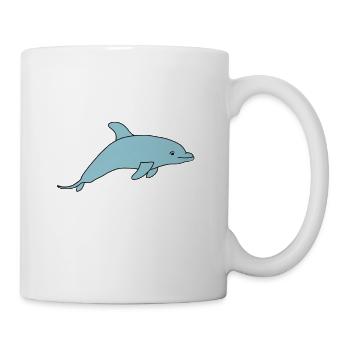 Delphin - Tasse - Weiß - Rechts