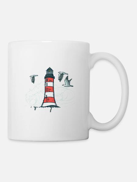 Keine Therapie Norderney Leuchtturm Geschenk - Tasse - Weiß