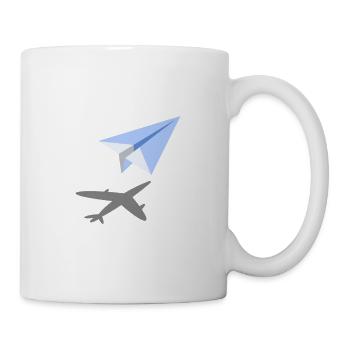 Avion rêve pilote papier avion cadeau - Mug blanc - blanc - Droite