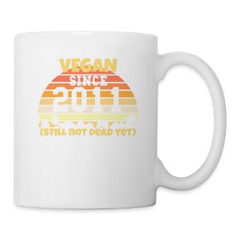 Vegan seit 2011 immer noch nicht tot lustige Wahrheit für Ve - Tasse - Weiß - Rechts