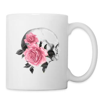 Gothik goth black skull death skull punk dark - Mug - white - Right