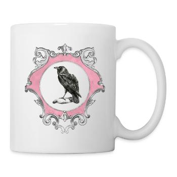 Flowers goth goth skull death skull punk - Mug - white - Right