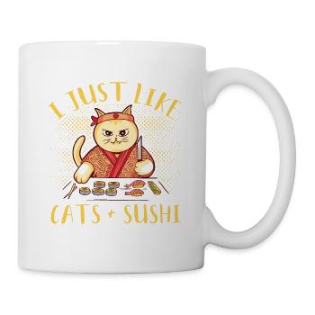 Sushi Cat Funny Cats Sushi Gift Kitten - Mug - white - Right