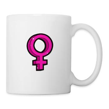 Symbole de la femme - Mug blanc - blanc - Droite