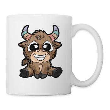 Stier Sternzeichen Pastel Hörner - Tasse - Weiß - Rechts