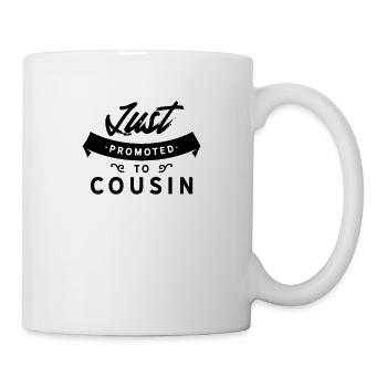 Befördert zum Cousin Cousinen Cousine Vetter - Tasse - Weiß - Rechts