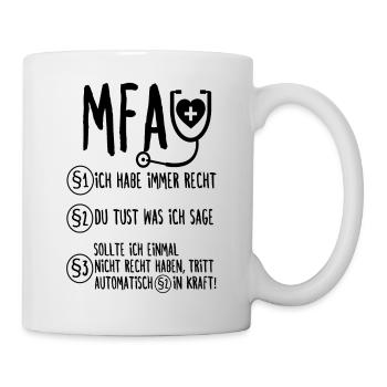 MFA Arzthelferin Medizinische Fachangestellte - Tasse - Weiß - Rechts