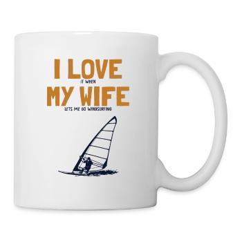 J'Aime Ma Femme Surfeur De Planche À Voile - Mug blanc - blanc - Droite