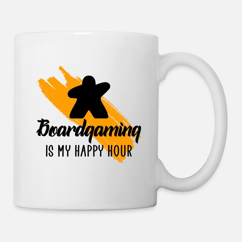 le jeu de société est mon happy hour - Mug blanc - blanc