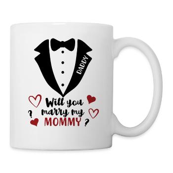 Will You Marry My Mommy Marriage Proposal Gift Kid - Mug blanc - blanc - Droite