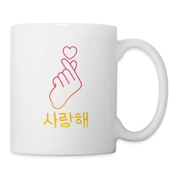 K-Pop Finger Heart Korean Love ... K-Pop - Mug - white - Right