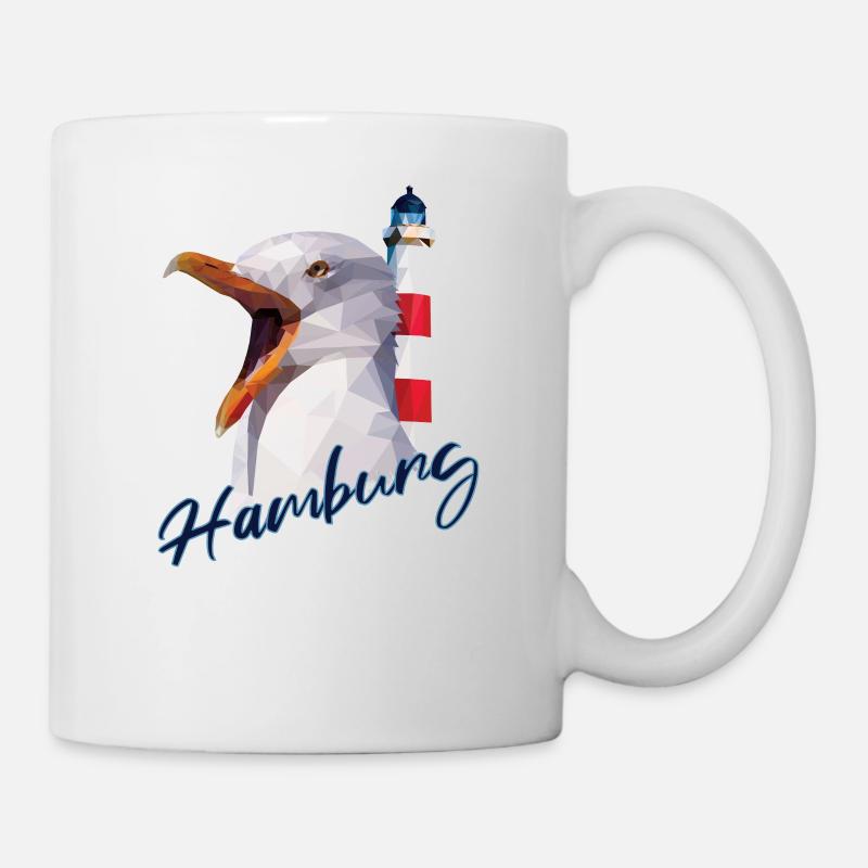 Hamburg Hamburger norddeutsch Möwe Geschenk - Tasse - Weiß