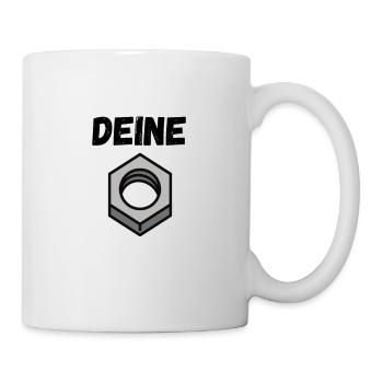 Deine Mutter Mechaniker Schrauber Bastler Werkzeug - Tasse - Weiß - Rechts