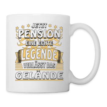 JETZT PENSION EINE LEGENDE - Tasse - Weiß - Rechts