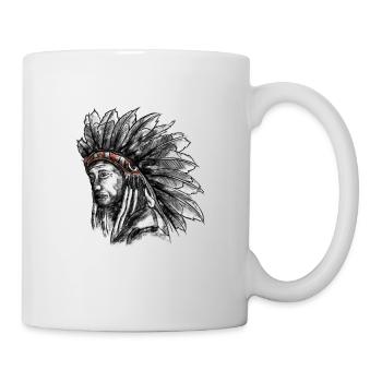 Häuptling - Tasse - Weiß - Rechts
