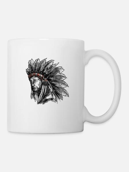 Häuptling - Tasse - Weiß