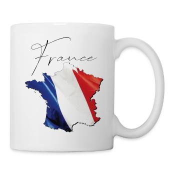 France flag on the France map EN - Mug - white - Right