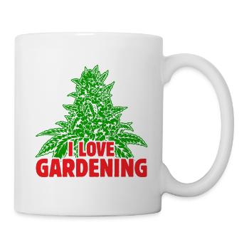 I love garding Weed - Tasse - Weiß - Rechts