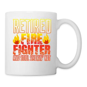 Volunteer fire brigade and firefighter - Mug - white - Right