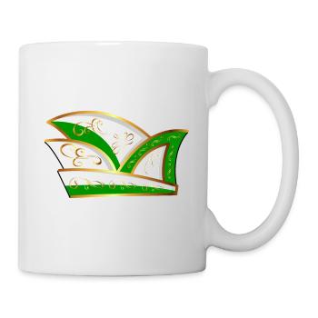 Chapeau de comité vert carnaval cadeau costume de groupe - Mug blanc - blanc - Droite