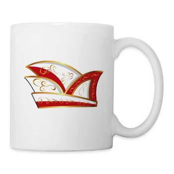 Casquette de comité ROUGE Carnaval cadeau costume de groupe - Mug blanc - blanc - Droite